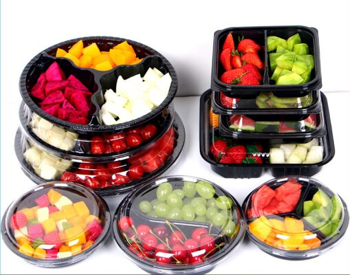 Customized Design Recyclable PET Fruit Packaging Box with Heat Sealing for Tomatoes and Grapes