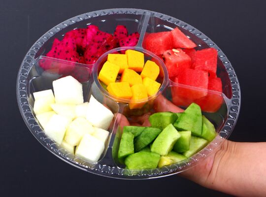 Diseño personalizado PET reciclable sellador térmico embalaje de frutas caja embalaje de ampollas de plástico