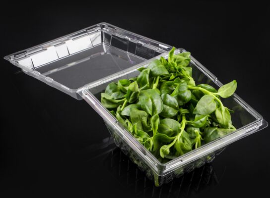 Caja PET Personalizable y Reciclable para Frutas y Verduras con Embalaje Transparente Termoformado
