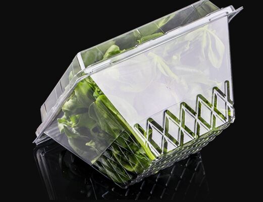 Caja PET Personalizable y Reciclable para Frutas y Verduras con Embalaje Transparente Termoformado
