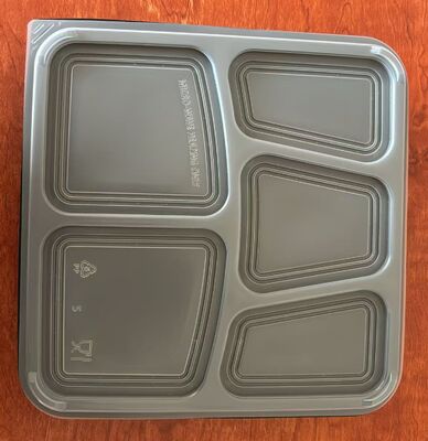 Cajas de comida rápida, cajas desechables de comida rápida de 5 compartimentos, cajas de comida rápida de PP de 5 compartimentos, cajas de embalaje de comida rápida de 5 compartimentos