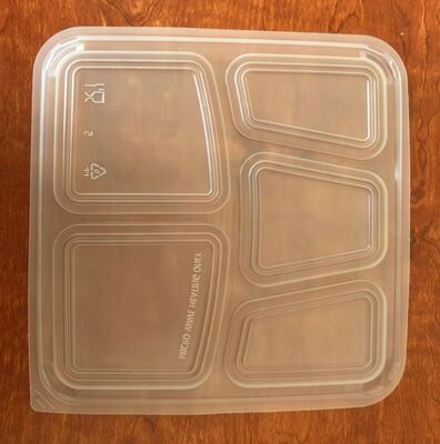 Cajas de comida rápida, cajas de comida rápida desechables de PP de 5 compartimentos, cajas de comida rápida de PP de 5 compartimentos, recipientes de comida rápida de 5 compartimentos