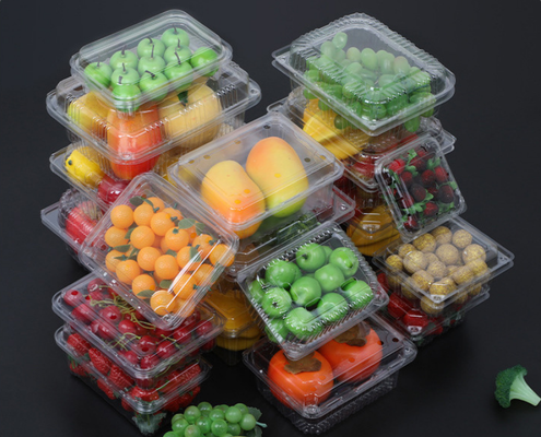 Caja de embalaje de frutas de diseño personalizable con PET reciclable y sellado térmico para una protección perfecta