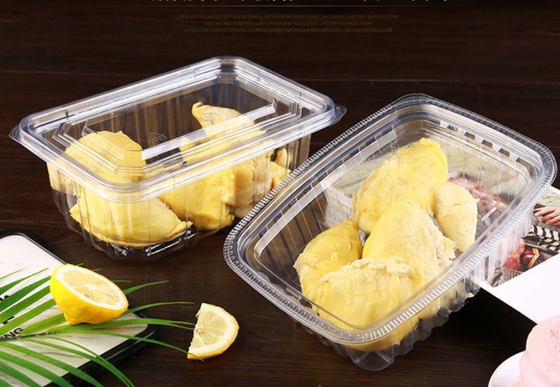 Diseño personalizable bandeja de plástico desechable y caja de embalaje de macarrones con PET reciclable y sellado térmico