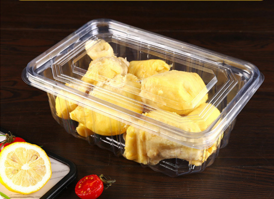 bandeja de plástico de macarrones ecológica con impresión personalizada y diseño transparente para el embalaje de alimentos