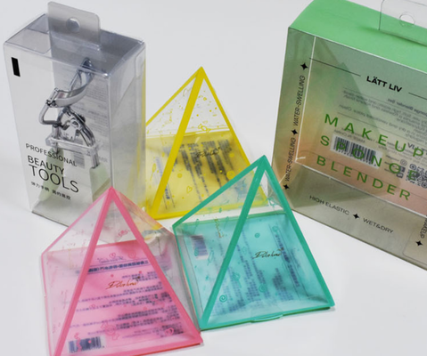Caja de embalaje de PVC de alta transparencia, caja plegable impresa en PET para regalos, caja de embalaje publicitario promocional, patrón de logotipo personalizable disponible