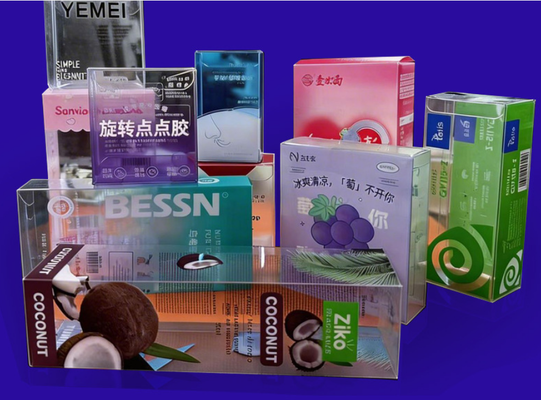 Caja cuadrada de plástico - Personalización de caja de embalaje de productos cosméticos de PVC transparente - Personalización de caja de papelería de exhibición de PET - Caja de PVC