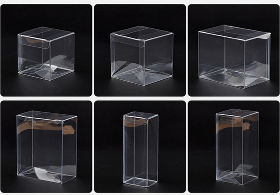 Caja cuadrada de plástico - Personalización de caja de embalaje de productos cosméticos de PVC transparente - Personalización de caja de papelería de exhibición de PET - Caja de PVC