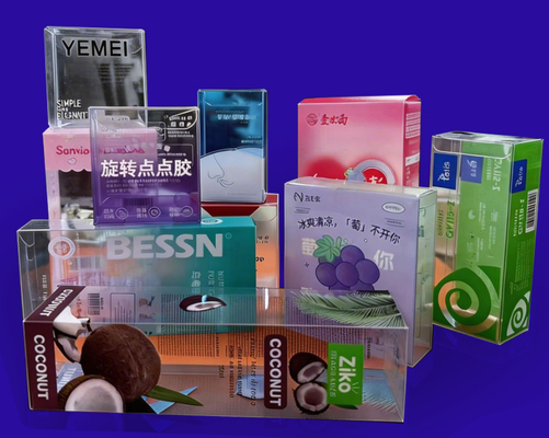 Caja de embalaje de pegatinas de refrigerador de PVC, caja de almacenamiento de productos culturales y creativos, caja de plástico para mascotas, caja transparente de pegatinas de refrigerador, gancho, caja de PVC