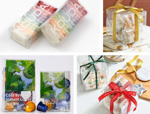 Caja de embalaje de PVC, caja de regalo transparente, caja de embalaje de PET plegable, caja de plástico de PP mate, personalización de lotes pequeños