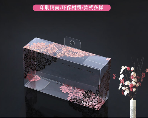 Caja de embalaje de PVC transparente a medida de colores, caja de regalo de plástico con esmalte de PP, caja plegable de PET, personalización de lotes pequeños