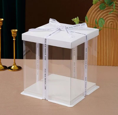 Embalaje de caja para pasteles: 4 pulgadas, 6 pulgadas, 8 pulgadas, 10 pulgadas, 12 pulgadas / capa única, capa doble, capa triple, caja de regalo de flores, postre horneado, personalización