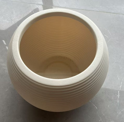 Large-sized HDPE Plastic Flower Pot with Tray Base and Ceramic Protection for Plum, Bamboo, Chrysanthemum, and Orchid
