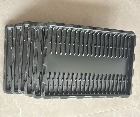 Wholesale Black PS 100-grid 49*16*7 Anti-static Blister Tray for PCBA Circuit Board Packaging