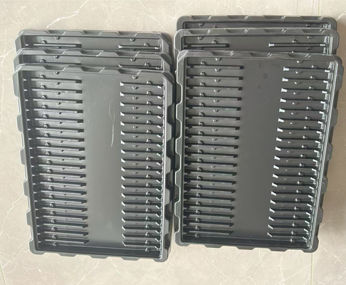 Wholesale Black PS 100-grid 49*16*7 Anti-static Blister Tray for PCBA Circuit Board Packaging