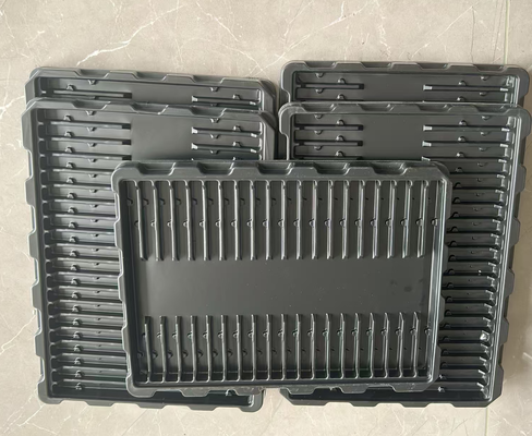 Wholesale Black PS 100-grid 49*16*7 Anti-static Blister Tray for PCBA Circuit Board Packaging