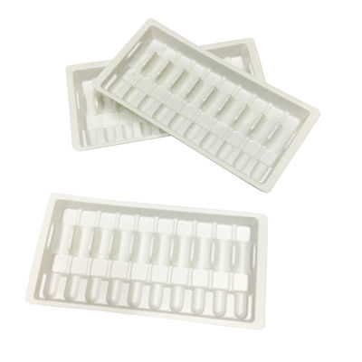 parte movible de empaquetado plástico médico blanco de la ampolla de 1.8m m PP 10ml Tray For Vial
