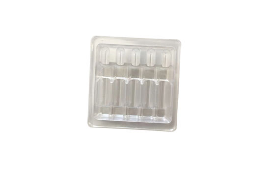 10 ml 5pcs Ampola transparente en bandeja de ampollas de PVC Embalaje para aguja de agua