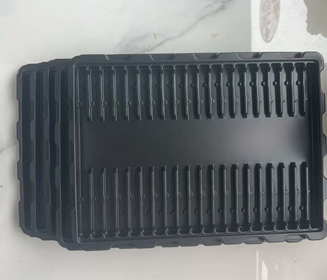 Embalaje personalizado de PS Blister bandejas antiestáticas, bandejas PCBA de plástico conductor antiestático apiladas y discos de rotación