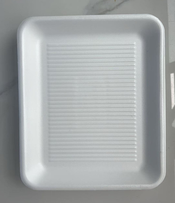 EPS Cuadrado bandejas de alimentos frescos de un solo compartimiento Cajas de atmósfera modificada bandejas de alimentos frescos
