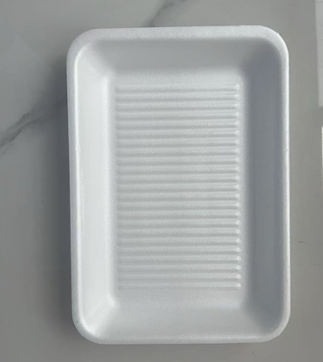 Paletas desechables de plástico negro para productos frescos en supermercados Platos rectangulares desechables de grado alimenticio para verduras y frutas