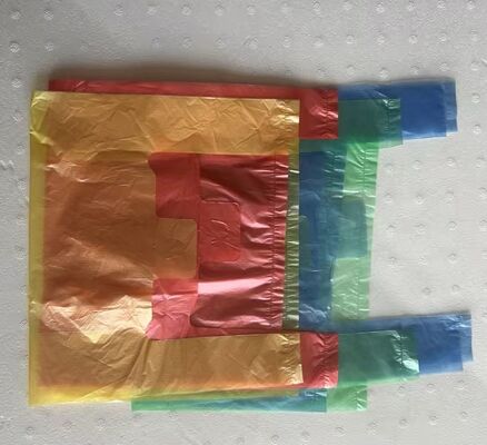 Bolsa de plástico HDPE reciclable personalizada con alta resistencia al impacto para compras en supermercados