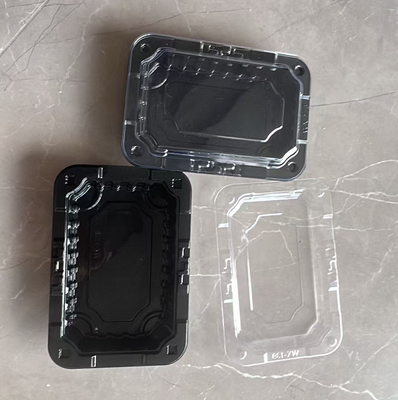 Diseño personalizado PET reciclable sellador térmico embalaje de frutas caja embalaje de ampollas de plástico