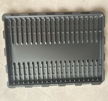Bandeja de blíster antiestática negra de PS de 100 rejillas 49*16*7 para embalaje de placas de circuito PCB