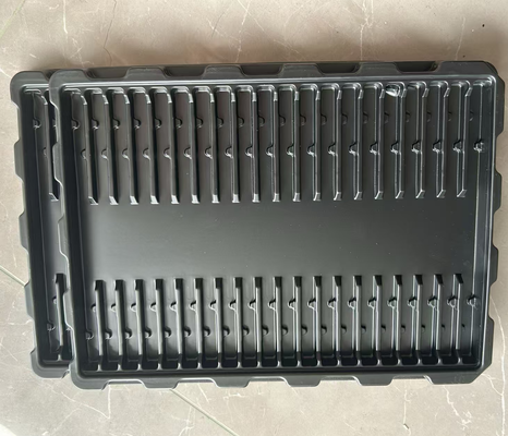 Diseño personalizado Transparente PET Eco-amigable Antiestático de plástico Blister bandeja para componentes electrónicos