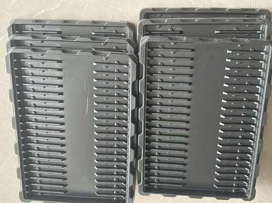 Bandeja de blíster antiestática negra PS de 30 rejillas 60*41*15 al por mayor para embalaje de placas de circuito PCB